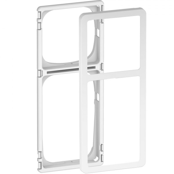 LK FUGA Slim designramme med monteringsramme 2 1/2 modul hvid
