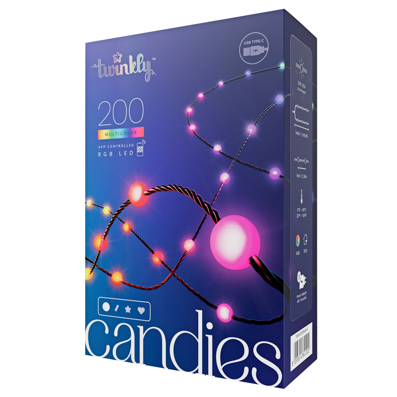 Twinkly Candies 200 LED RGB Pearls Lyskæde