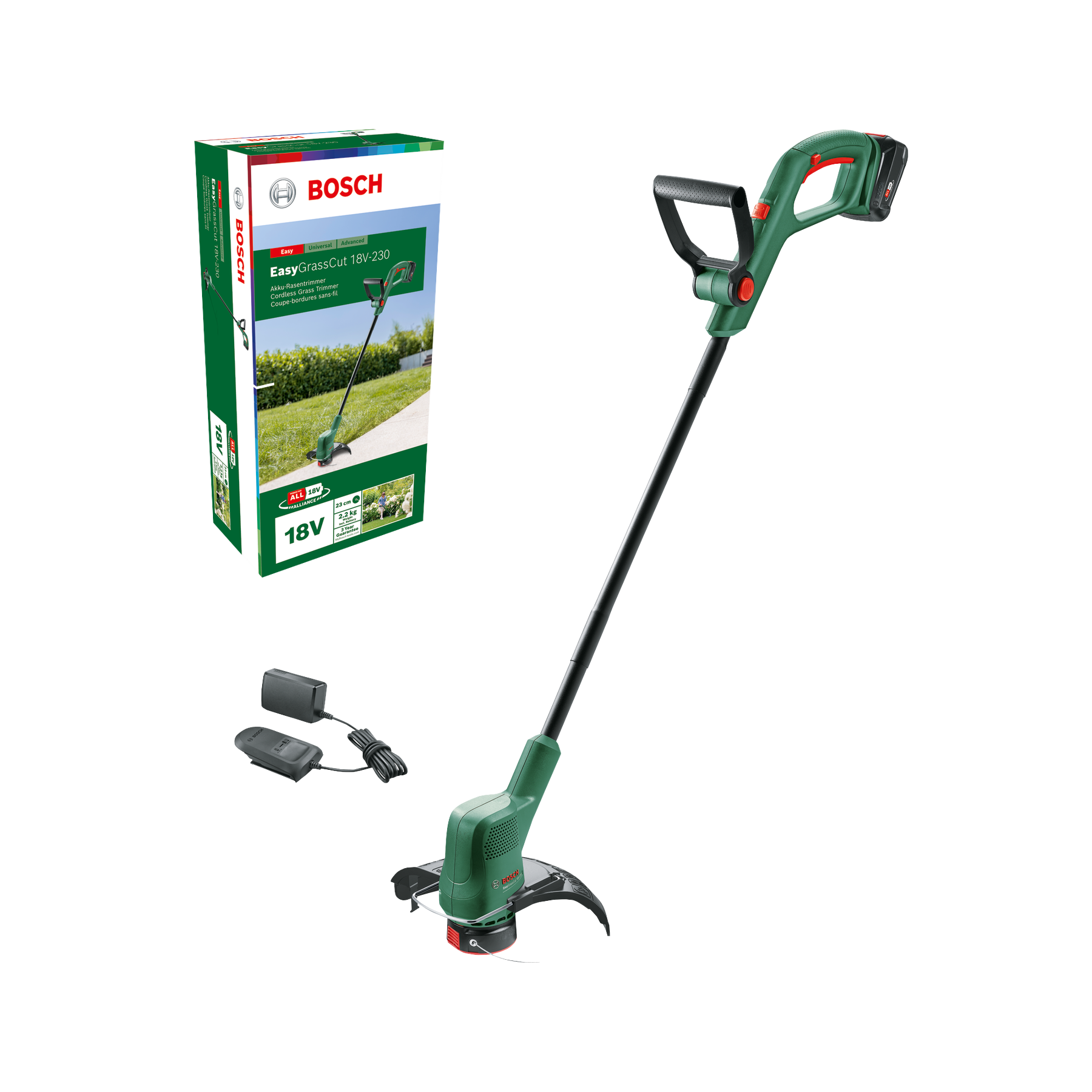 Bosch Easy GrassCut 18V-230 Græstrimmer med 2,0Ah batteri