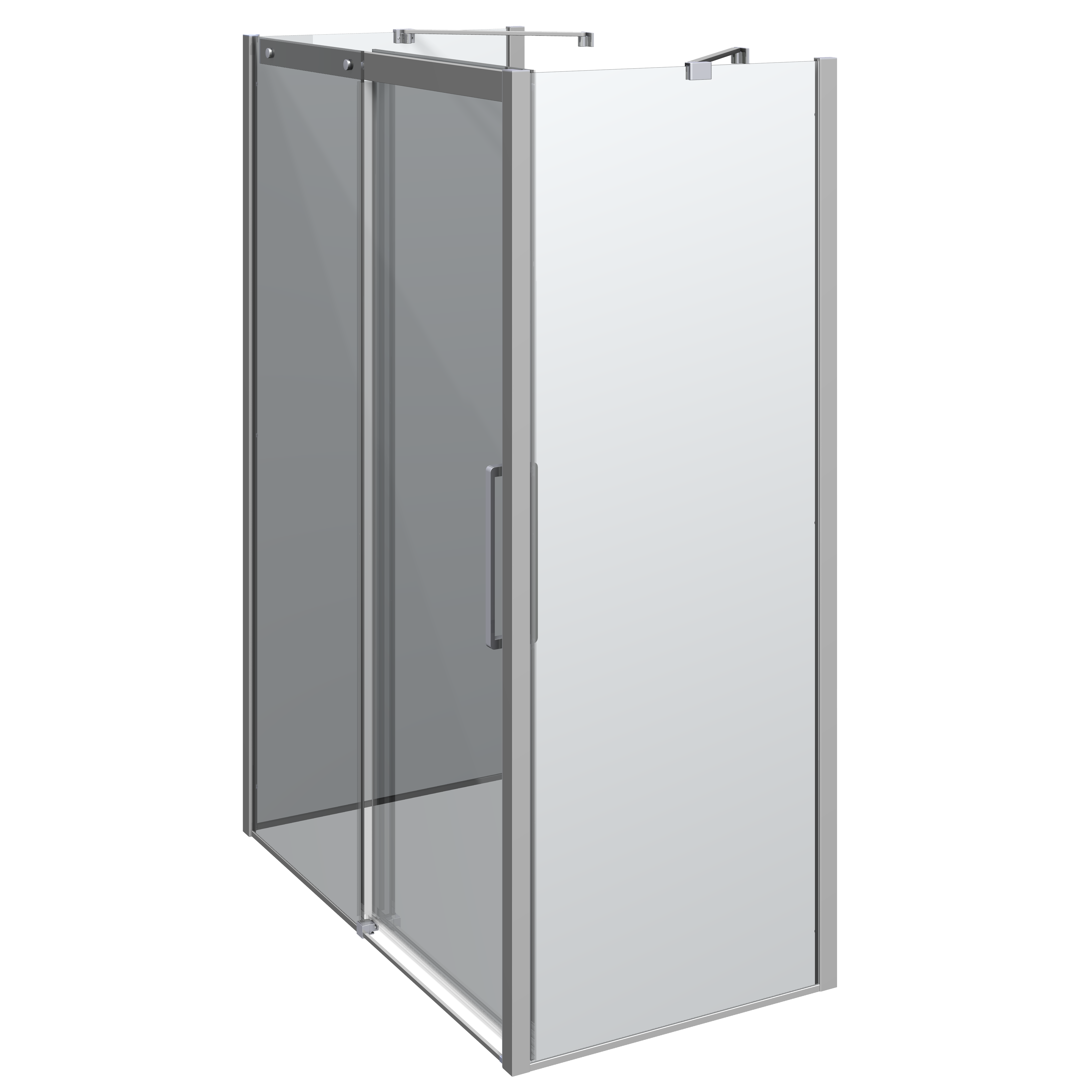 Scanbad Classic skydedør med 2 sidevægge vendbar 140x80 cm