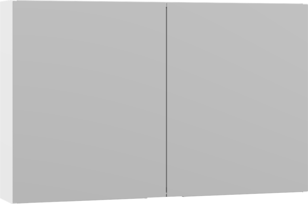Scanbad Multo+ Select spejlskab 64x100 cm m/2 låger u/lamper - hvid mat