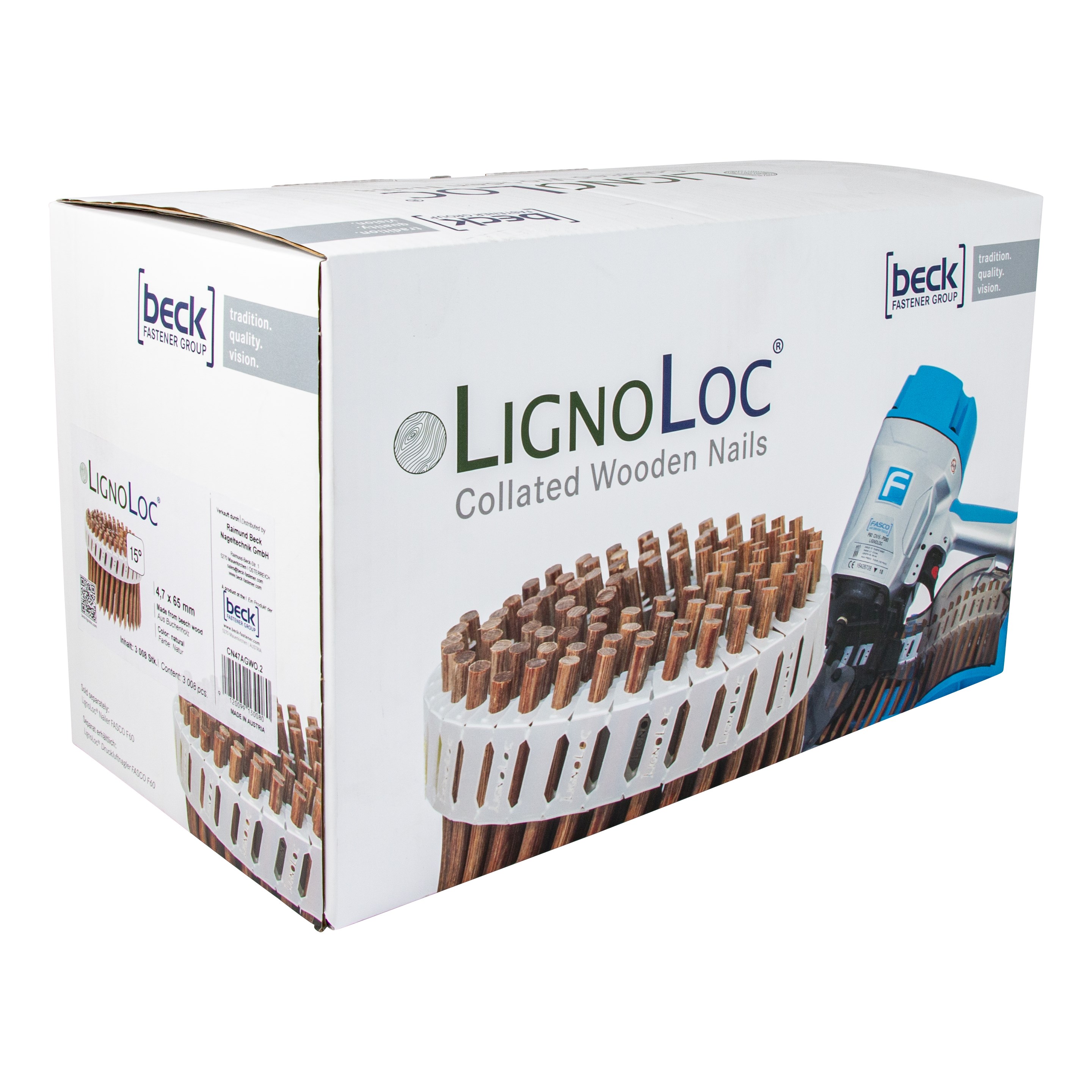 LignoLoc 47/65 Glatte træsøm - 3008 stk.