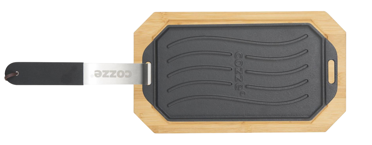 Cozze Støbejernspande, vendbar med bordskåner 165x330 mm