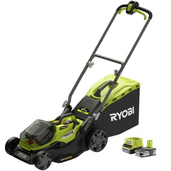 Ryobi ONE+ 18V plæneklipper med batteri og lader - RY18LMX37A