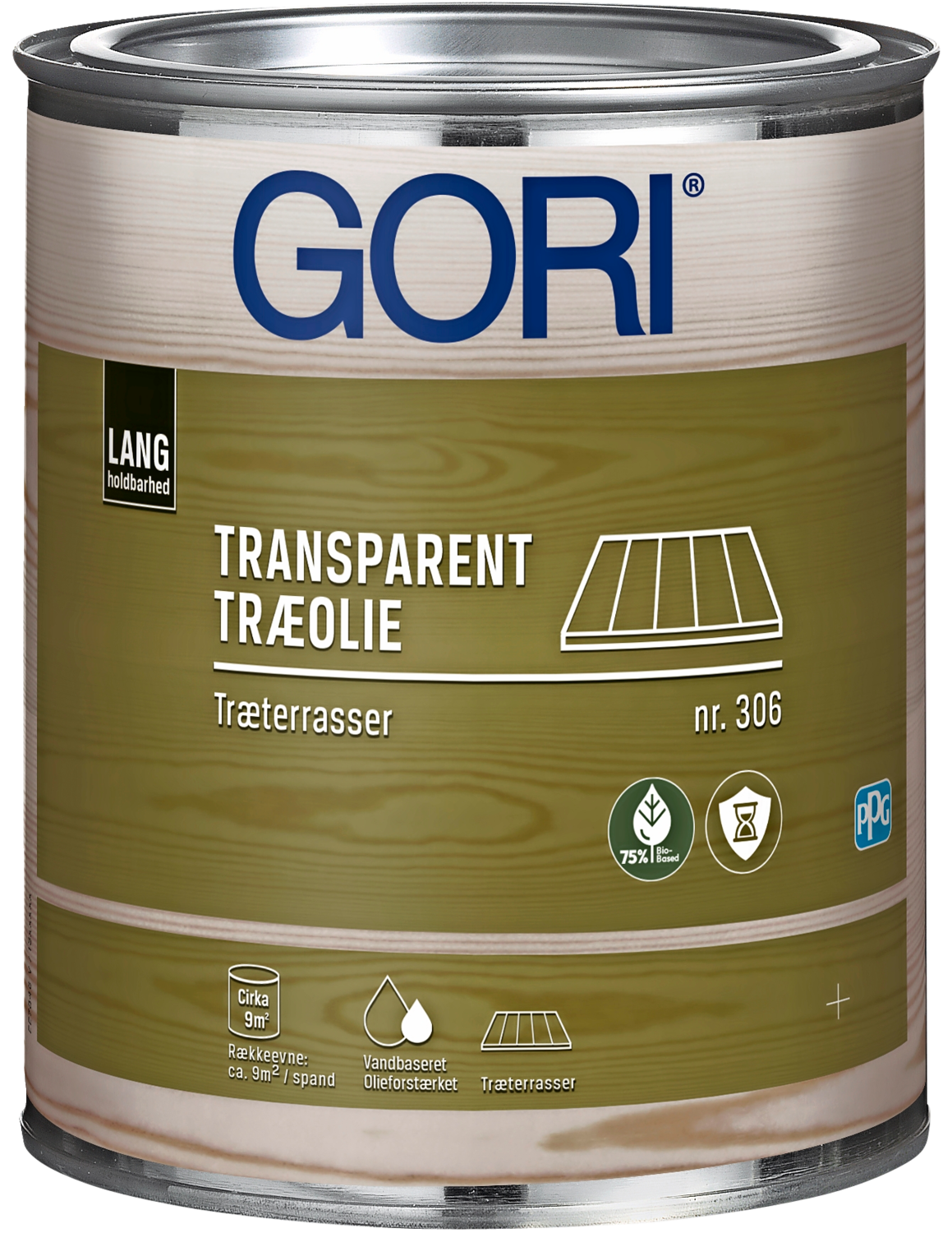 GORI 306 Træterrasseolie mørk pine 0,75L