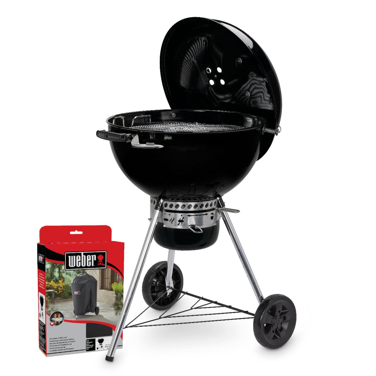Weber Master-Touch GBS E-5755 Kulgrill 57 cm i sort inkl. betræk