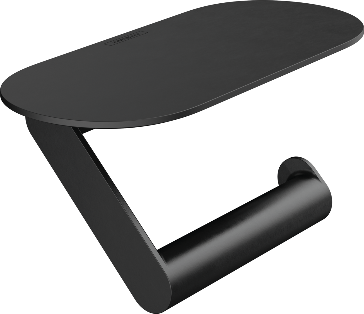 Hansgrohe WallStoris Papirholder med hylde i mat sort