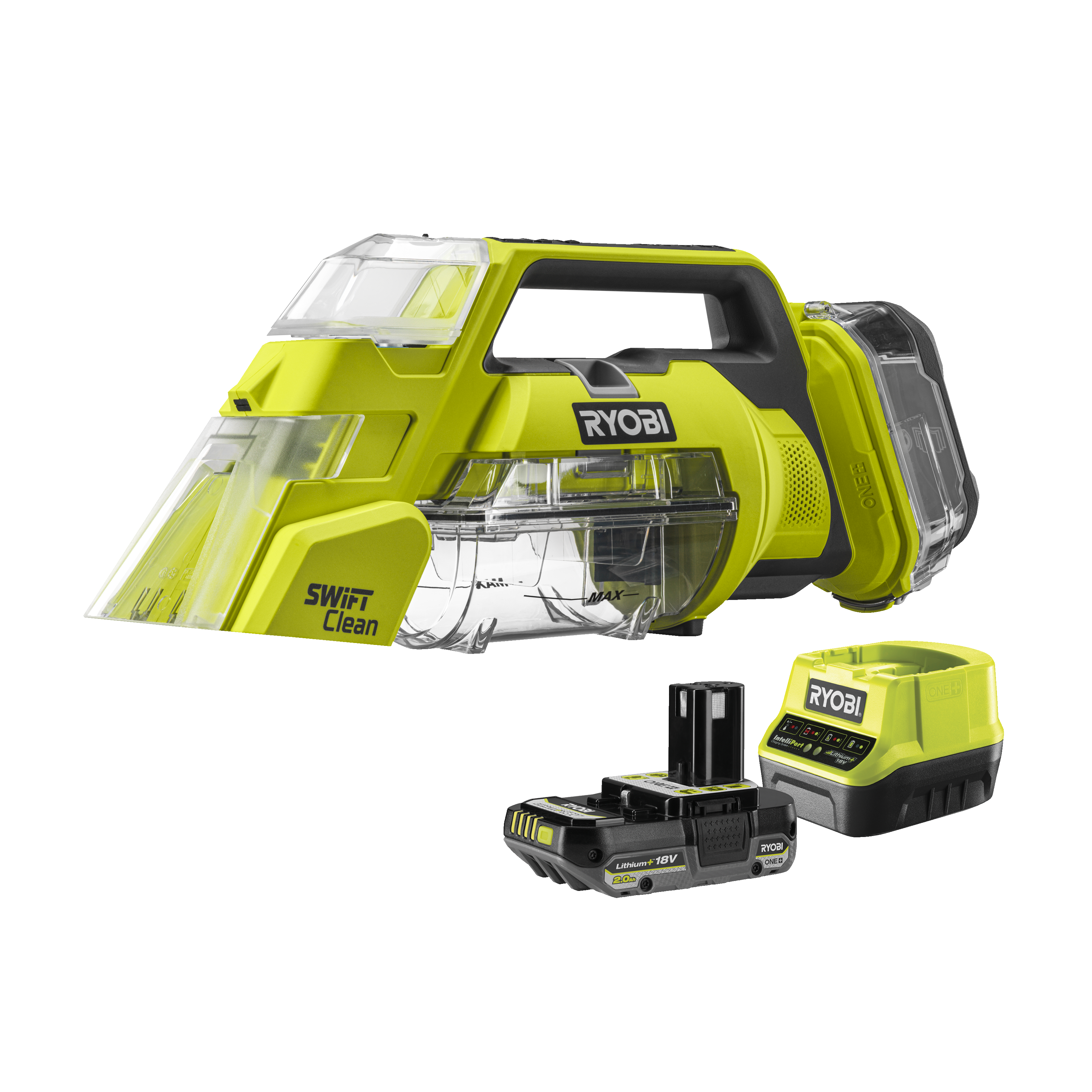 Ryobi RDC18-1C20G ONE+ 18V Swift Clean Pletrenser med 2,0Ah batteri og lader