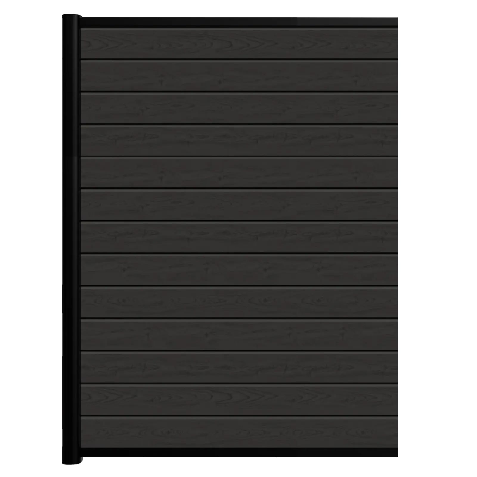 Kirkedal Alu Design Light K1 Komposithegn i sort – 1800×1500 mm Forlængersæt