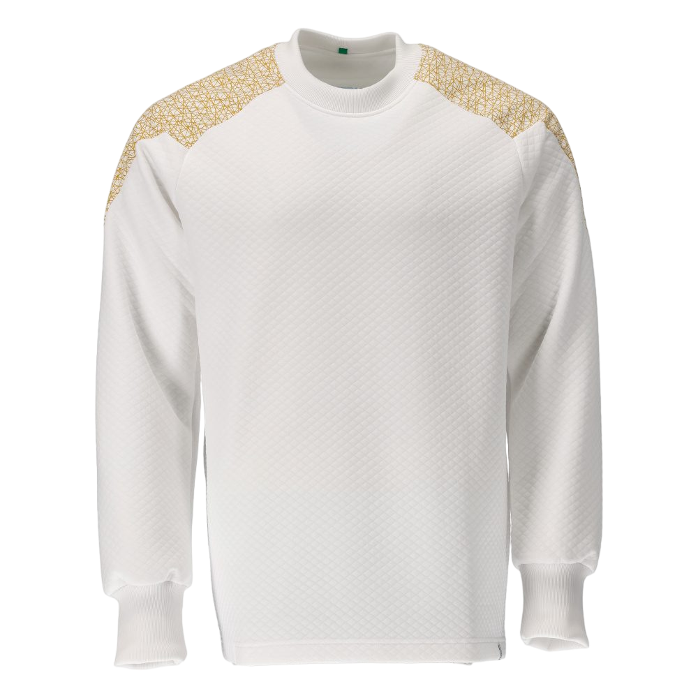 Mascot Food & Care Sweatshirt i hvid/karrygul - Str. L