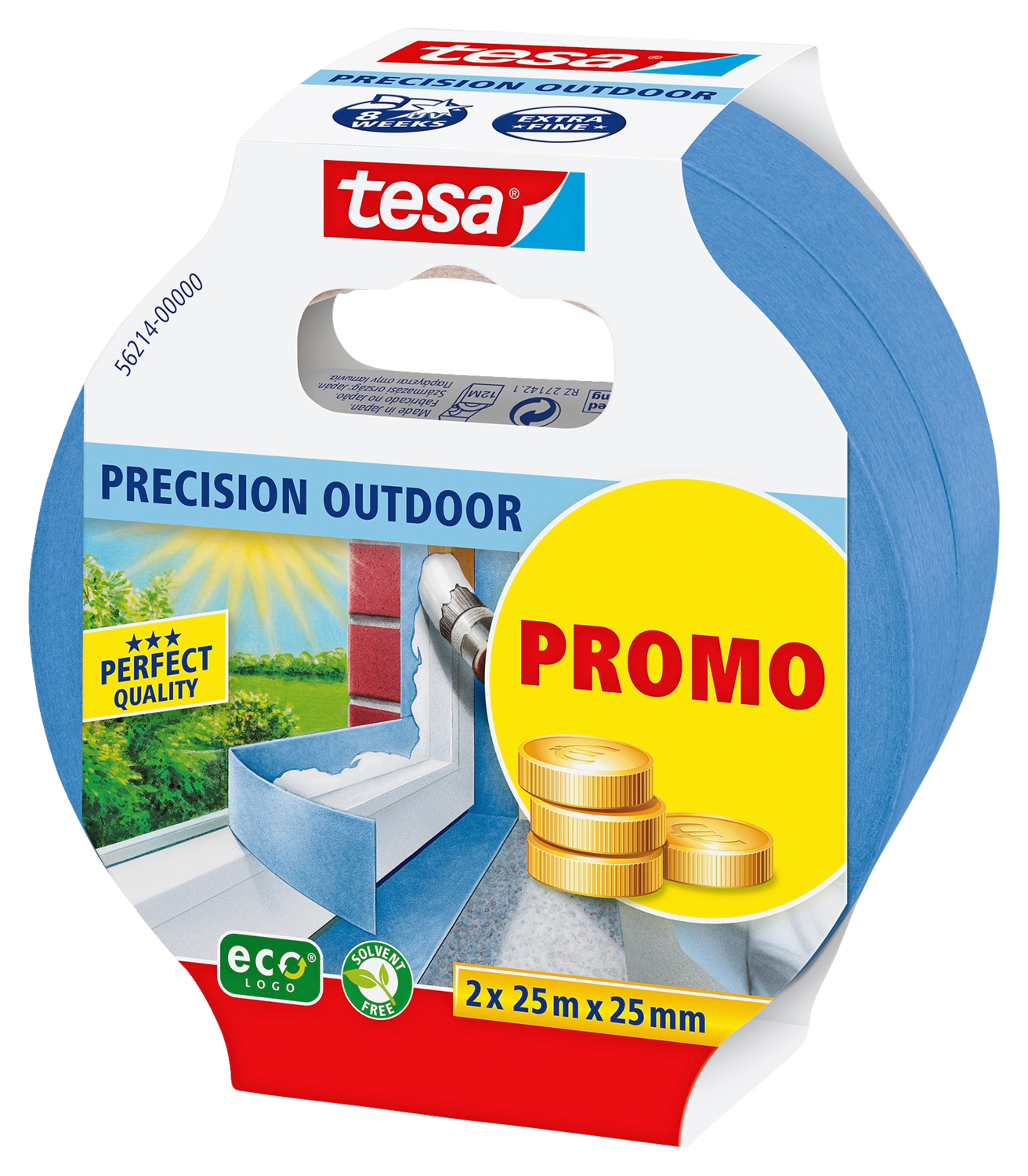 Tesa Afdækningstape 2 Pak Precision Outdoor 25Mx25Mm