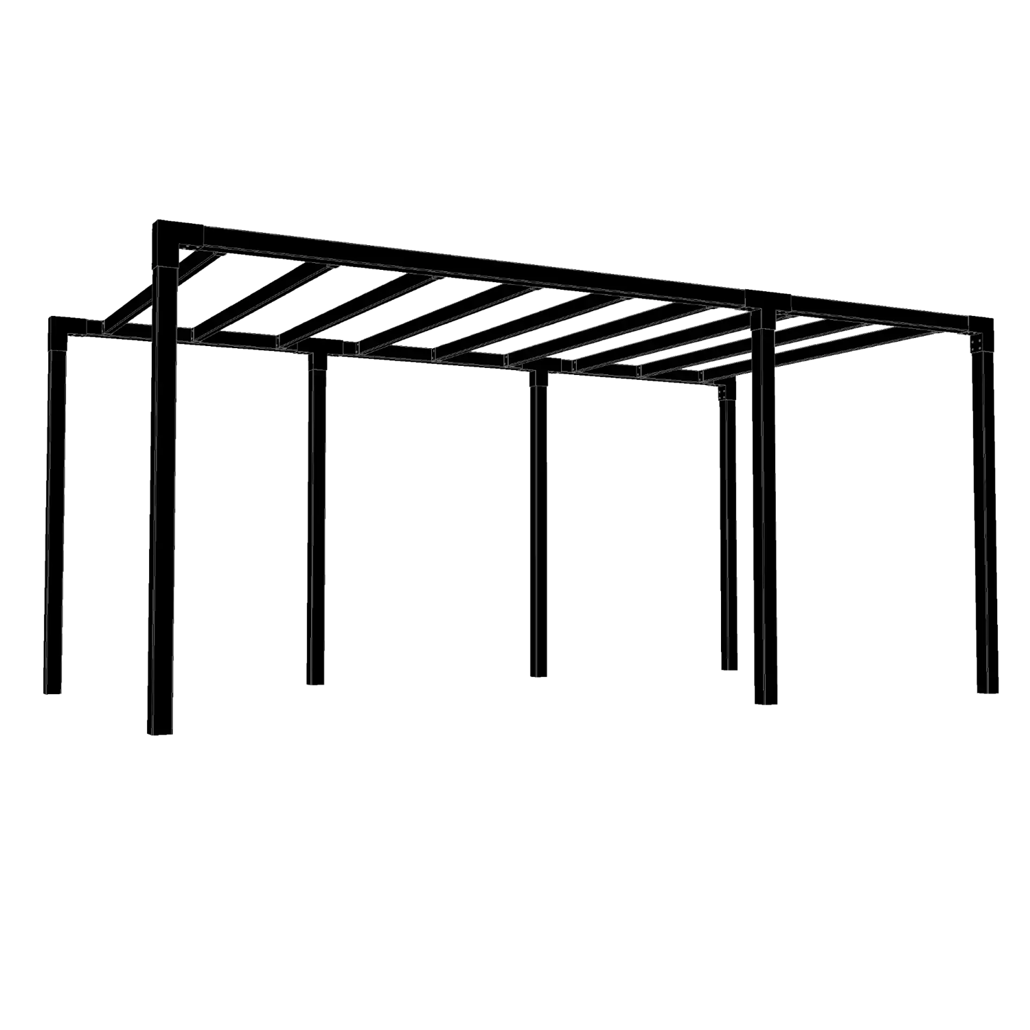Plus Arcade Model 5 Pergola i sort RAL 9005