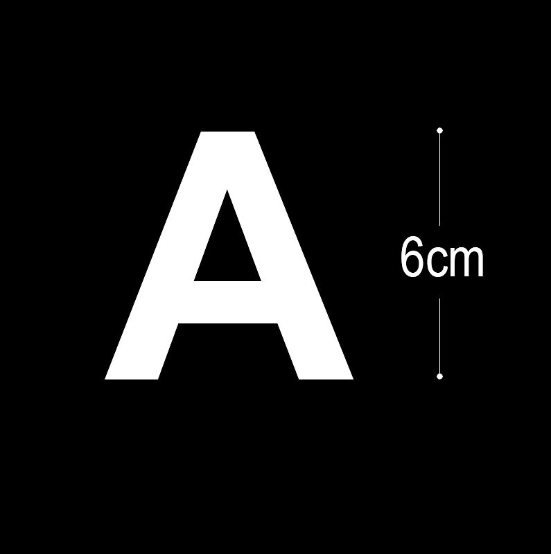 Allux Foliebogstav A i hvid 6 cm