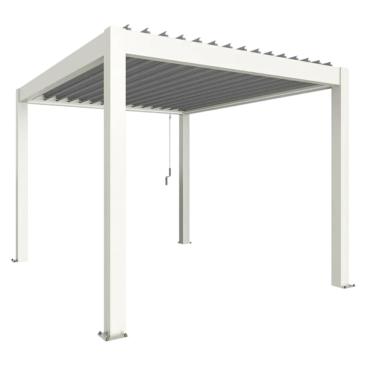 Biohort Str. 3×3,5 Pergola i hvid/sølv metallic