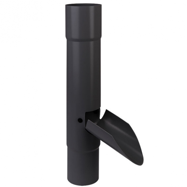 Plastmo plast vandudviser med klap 110 mm i grafit