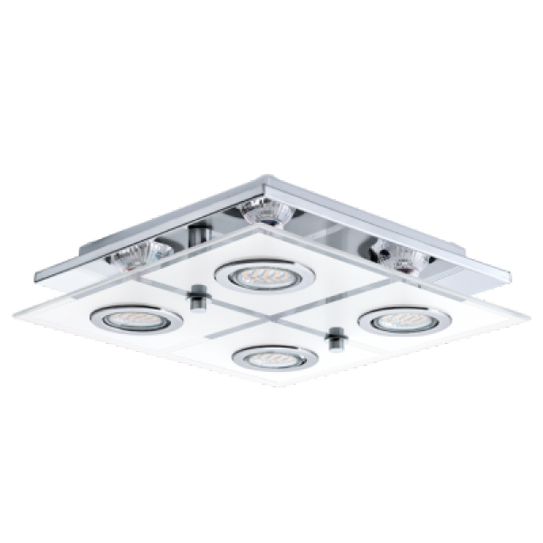 EGLO Cabo 4L Spotlampe LED i krom/hvid