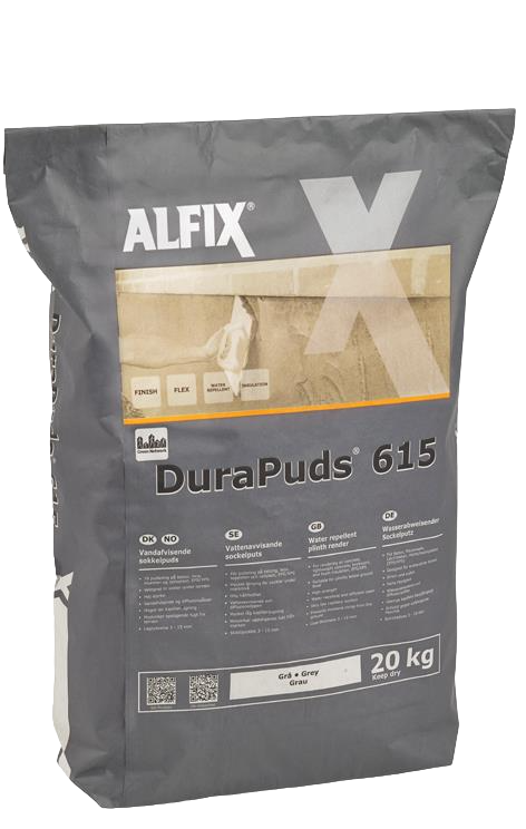 Alfix DuraPuds 615 Vandafvisende sokkelpuds 20 kg