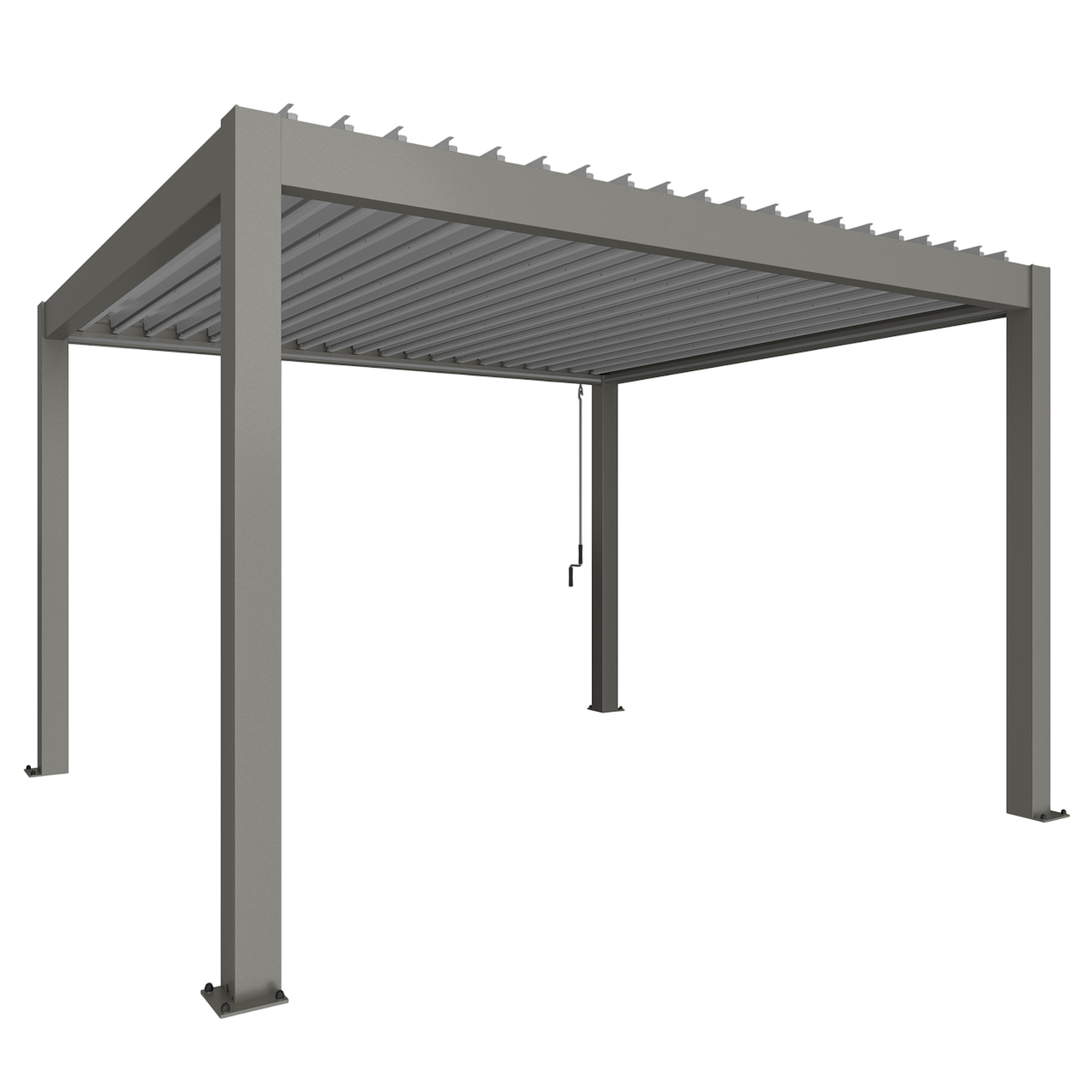 Biohort Str. 4×3,5 Pergola i kvartsgrå metallic/sølv metallic