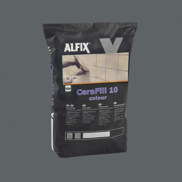 Alfix CeraFill 10 colour Flisefuge – Antracitgrå 5 kg