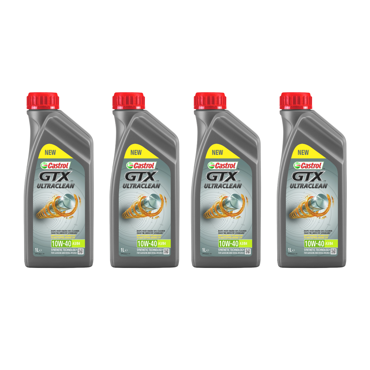 Castrol GTX Ultraclean 10W/40 A3/B4 Motorolie - 4 liter