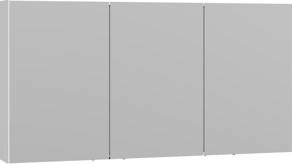 Scanbad Multo+ Select spejlskab 64x120 cm m/3 låger u/lamper - hvid højglans