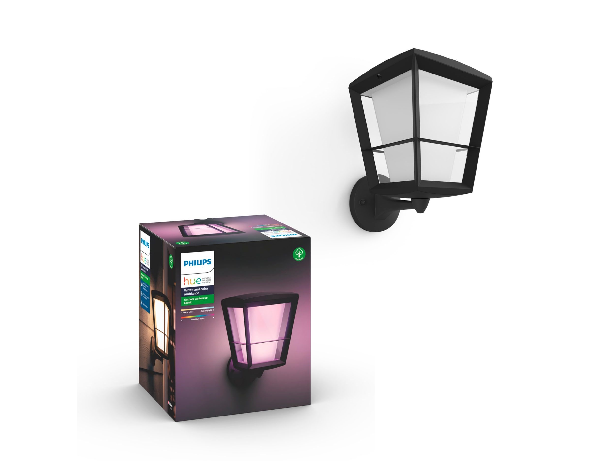 Philips Hue Econic WCA Udendørs væglampe op