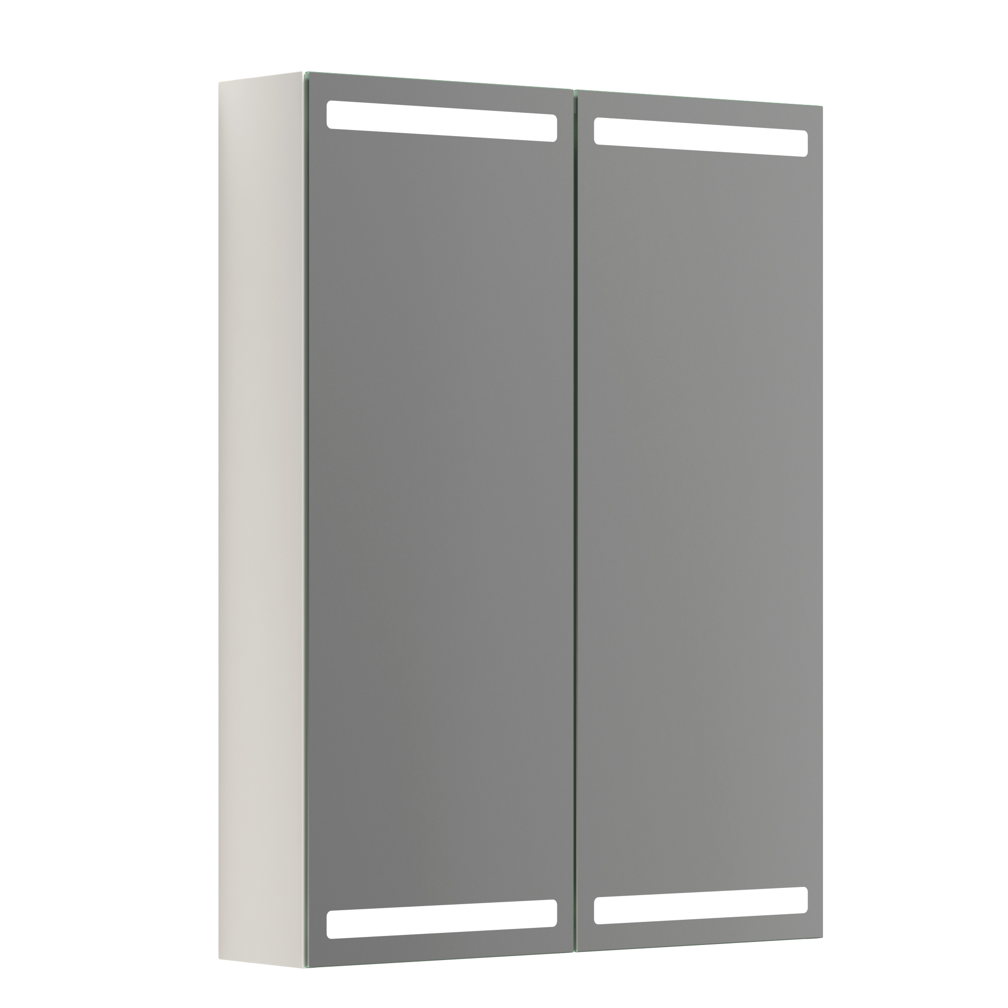 Scanbad Luna Level Spejlskab 80x60 cm m/2 låger - hvid mat