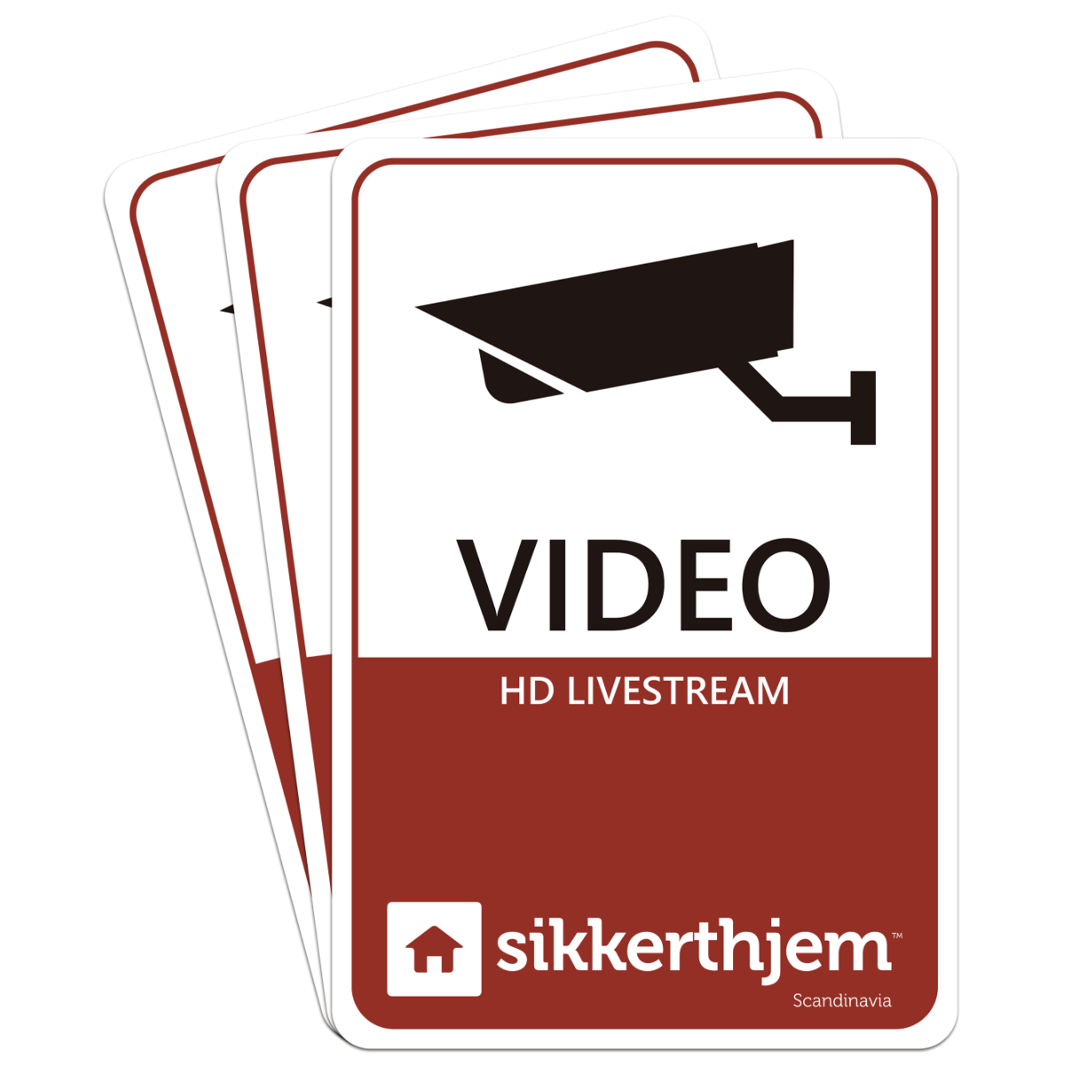 SikkertHjem Videomærkater 3 stk.