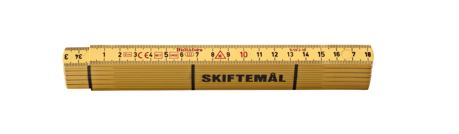 Hultafors G59-2-12 Tommestok med skiftemål, glasfiber – 2m 12 led