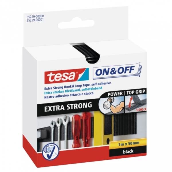 Tesa On-Off extra Strong Velcro tape – 1m