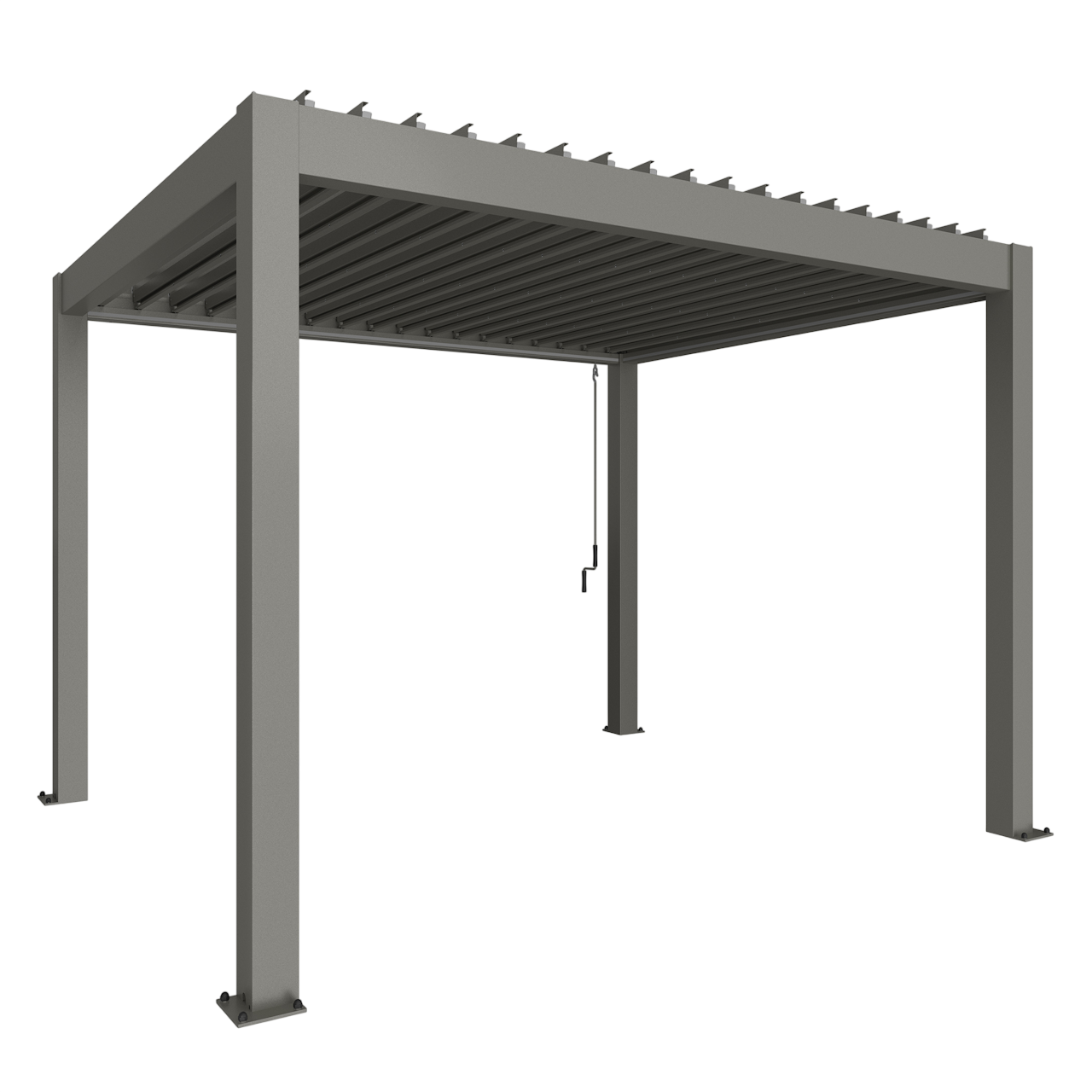 Biohort Str. 3,5×3 Pergola i kvartsgrå metallic