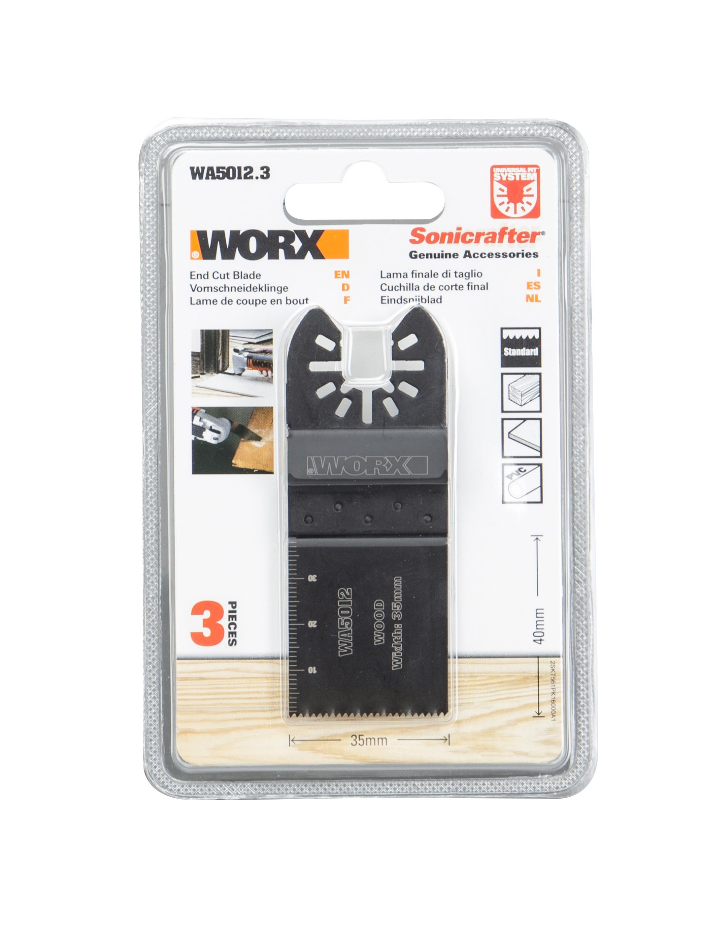Worx WA5012.3 dyksavsklinge 35mm 3 stk.