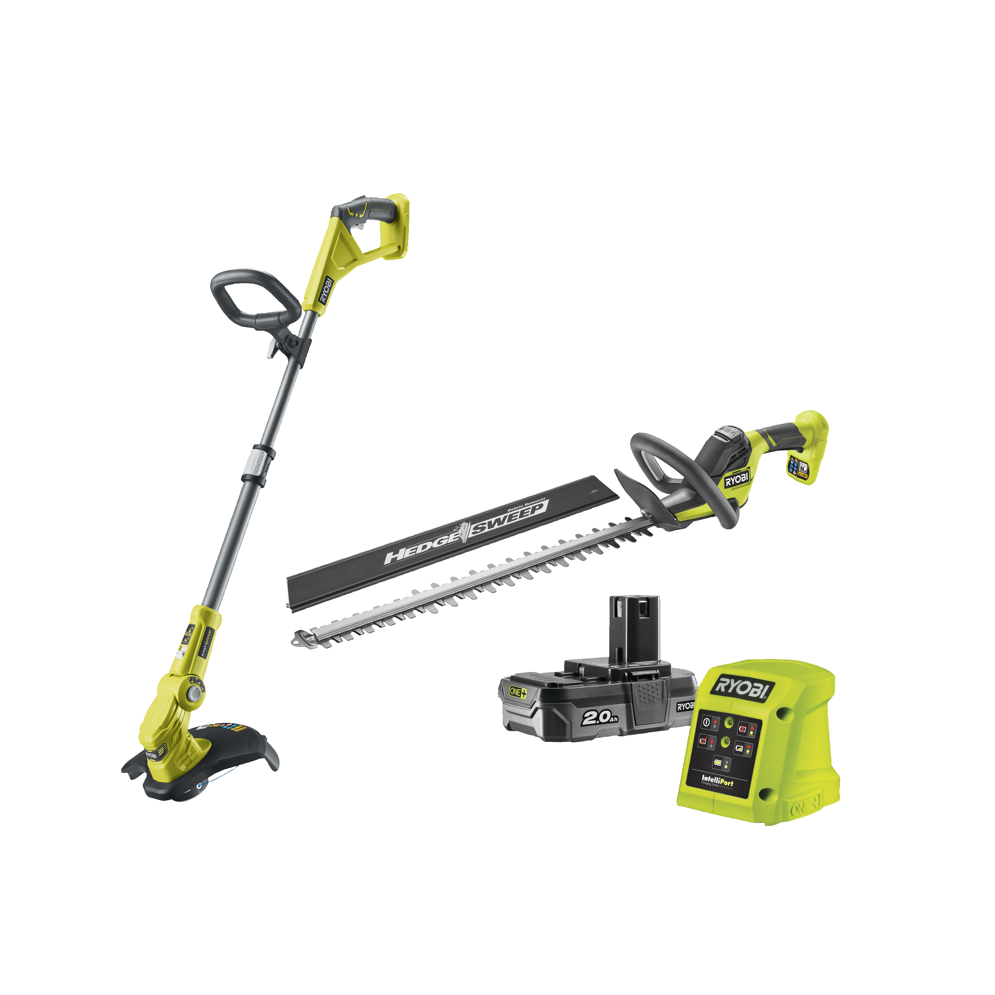 Ryobi RY18LT18HTA-120 ONE+ 18V Græstrimmer og hækkeklipper med batteri og lader
