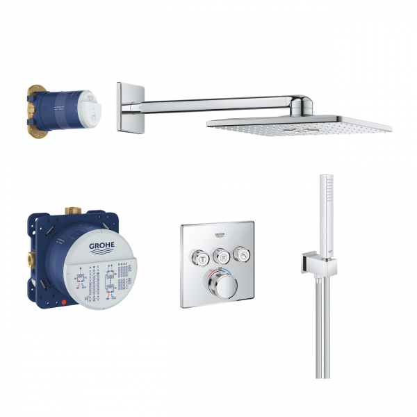 Grohe Grohtherm Smartcontrol brusesæt til indbygning med rainshower 310 cube - 34706000
