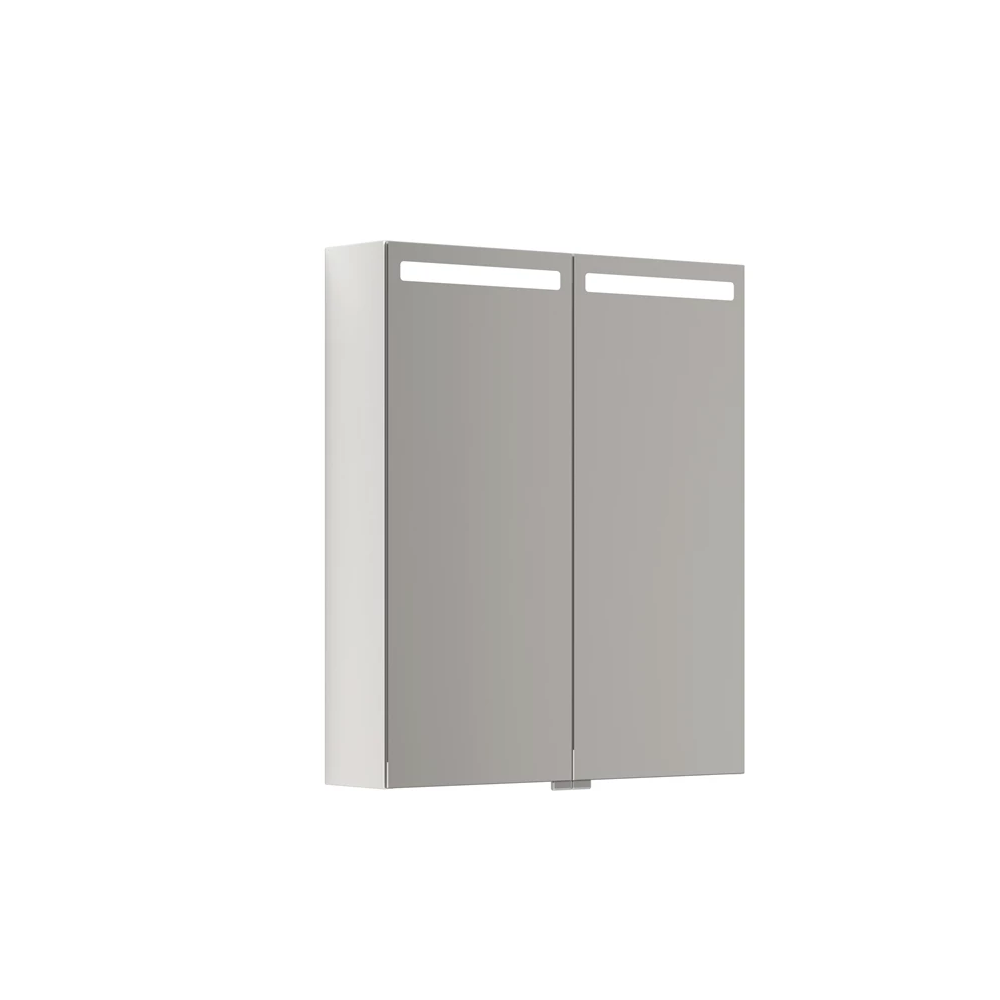 Scanbad Mido+ Top Spejlskab 70x60 cm m/2 låger - hvid højglans