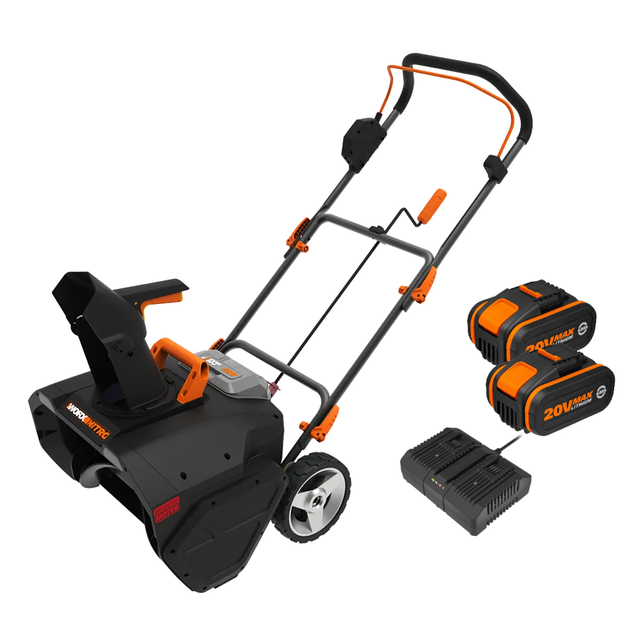Worx WG471E 20V PowerShare Sneslynge med 2 stk. 4,0Ah batteri og lader