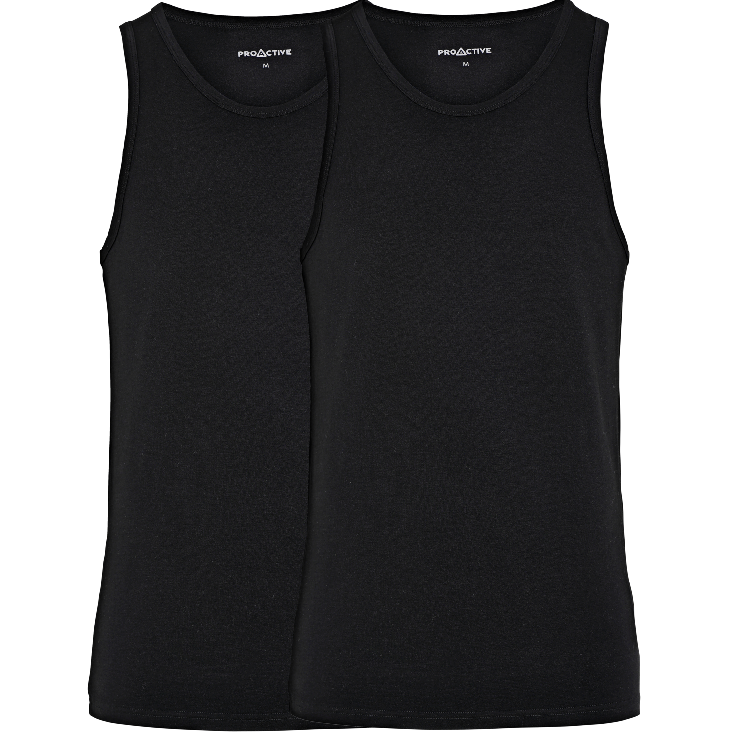 ProActive Bambus singlet 2-pak i sort - Str. 2XL