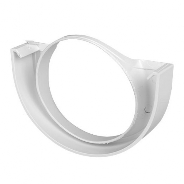 Plastmo plast endebund med hul nr. 10 - 75 mm i hvid