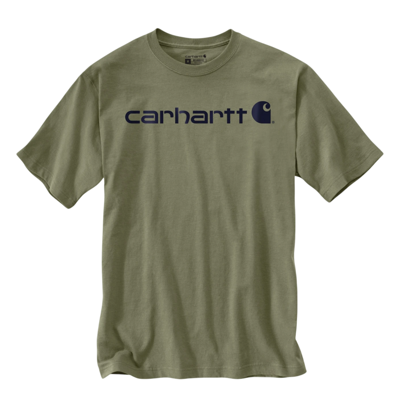 Carhartt Core Logo T-shirt i dusty olive – Str. XL