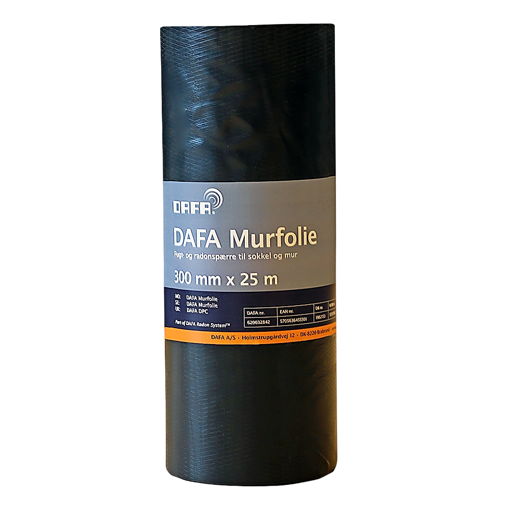 DAFA Murfolie, sort 0,3x150 mm x 25 m