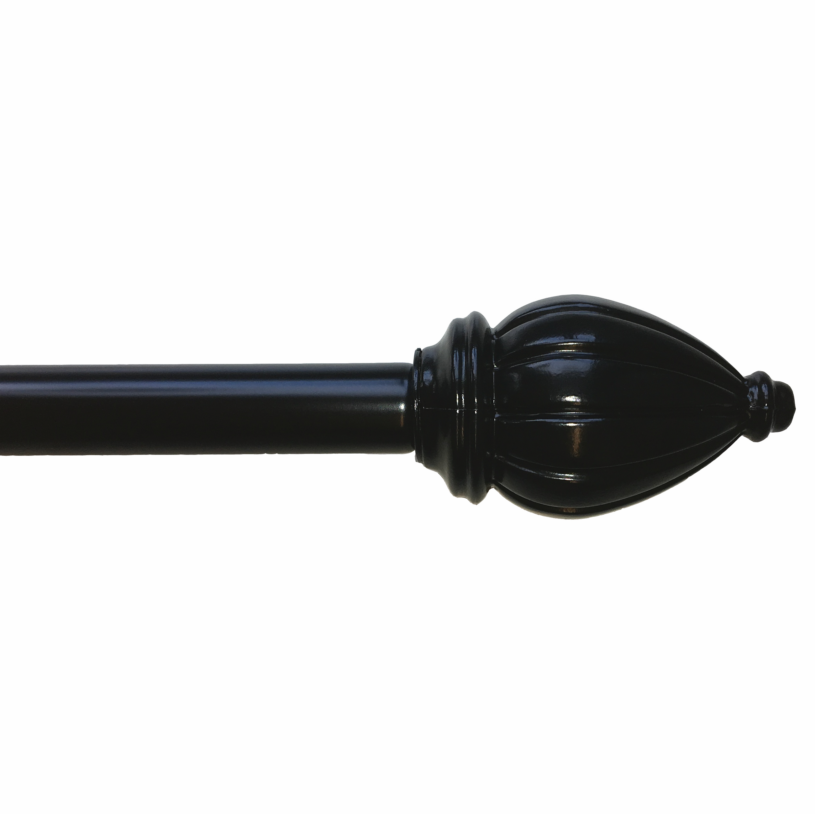 Debel Urn Gardinstang 19 mm 160-300 cm - Sort