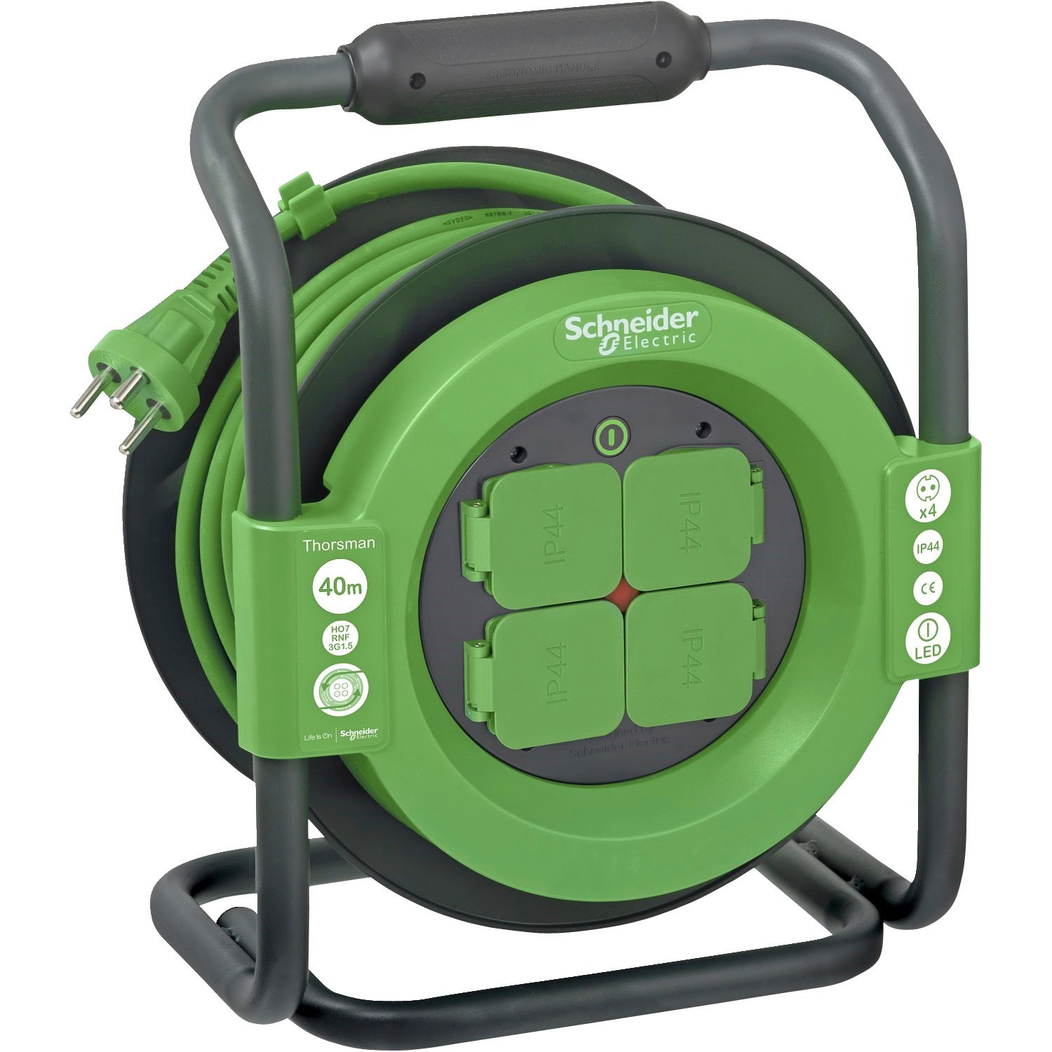 Schnieder Electric Proff kabeltromle 3G1,5 udendørs - 40 m