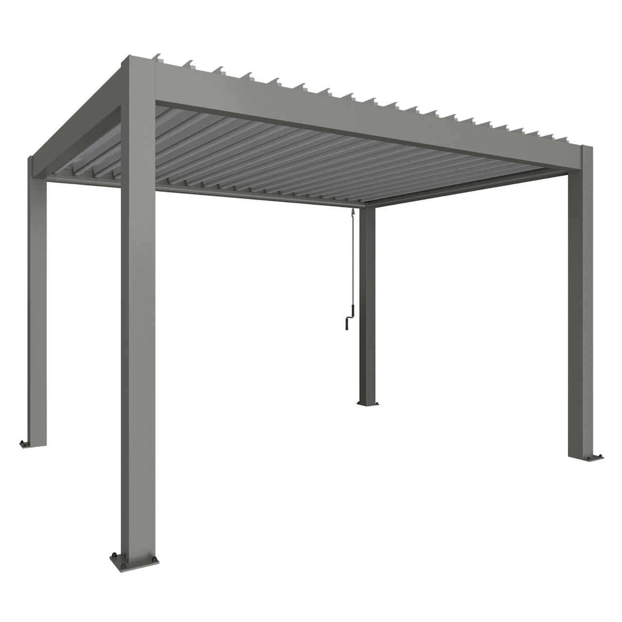 Biohort Str. 4×3 Pergola i kvartsgrå metallic/sølv metallic