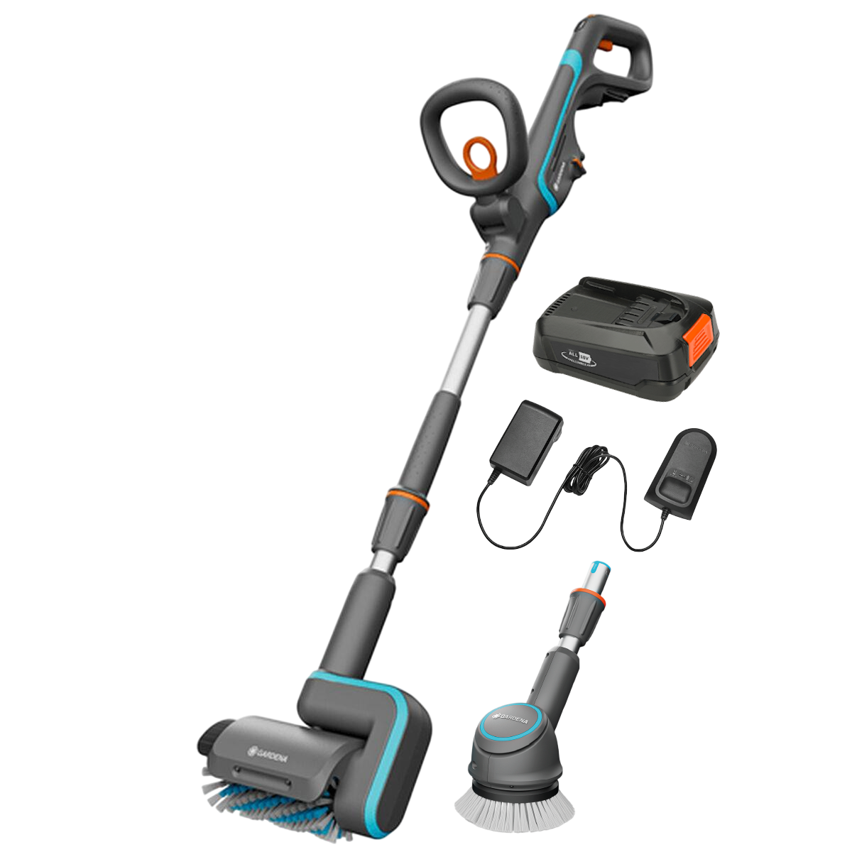 Gardena AquaBrush Universal 04/18V Overfladerenser med batteri og lader