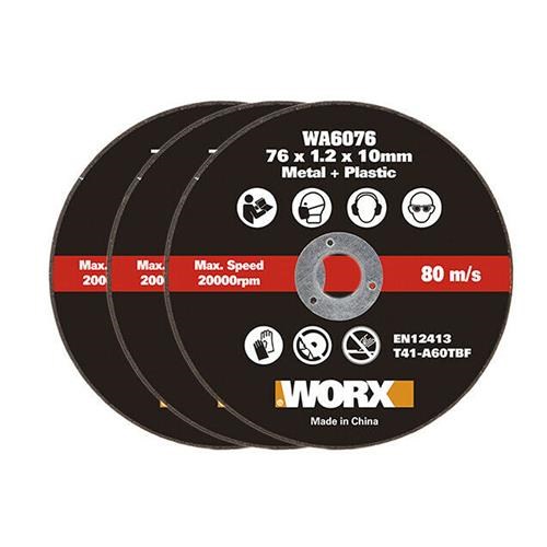 Worx WA6076.3 klinge til metal 76 mm 3 stk.