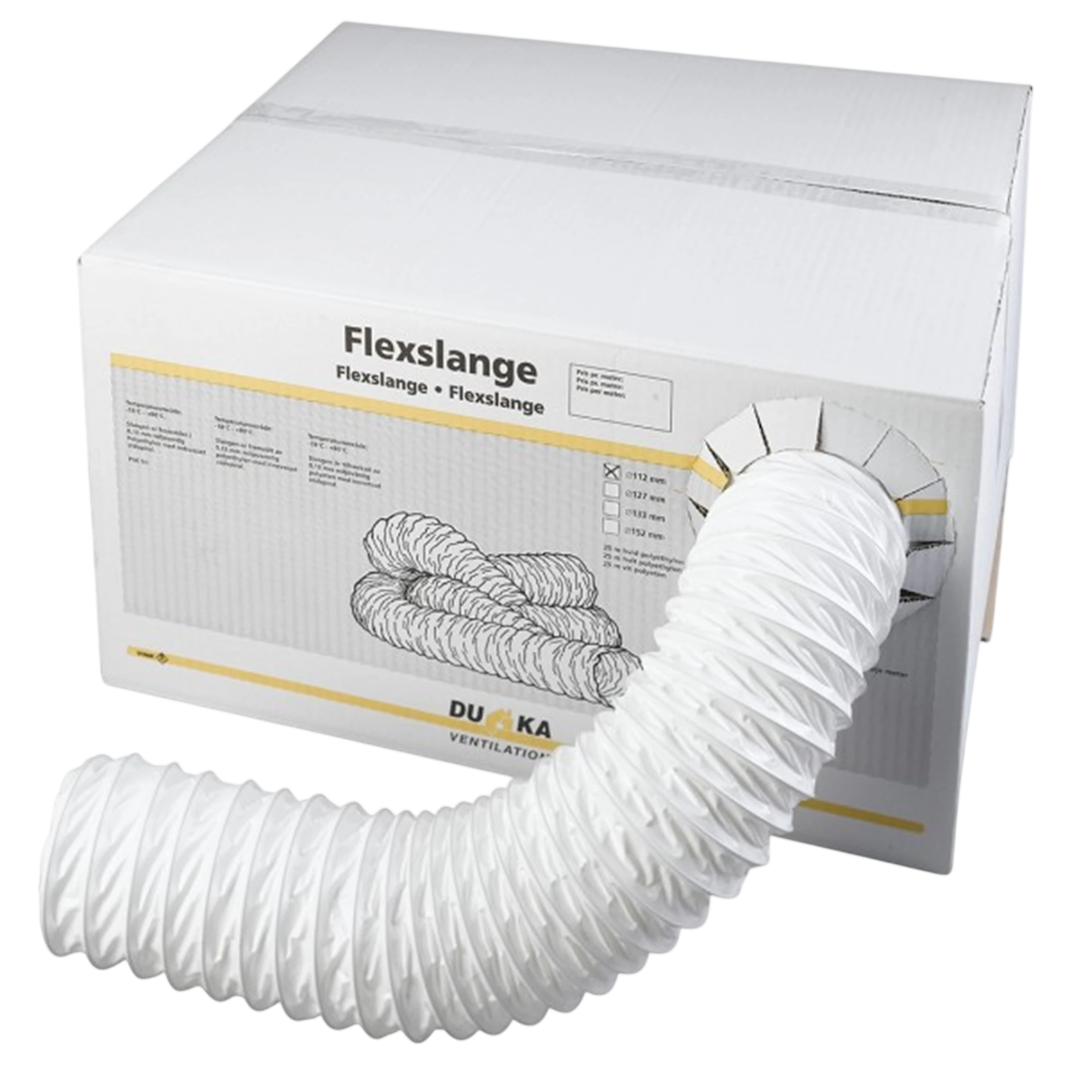 Flexslange Ø 162 mm - meter mål
