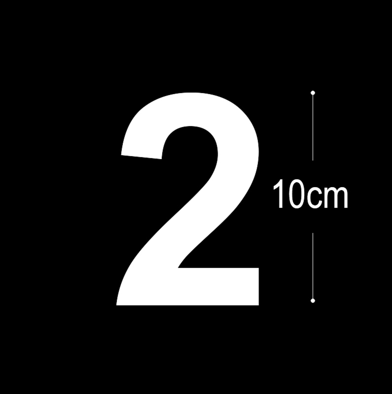Allux Folietal nr. 2 i hvid 10 cm