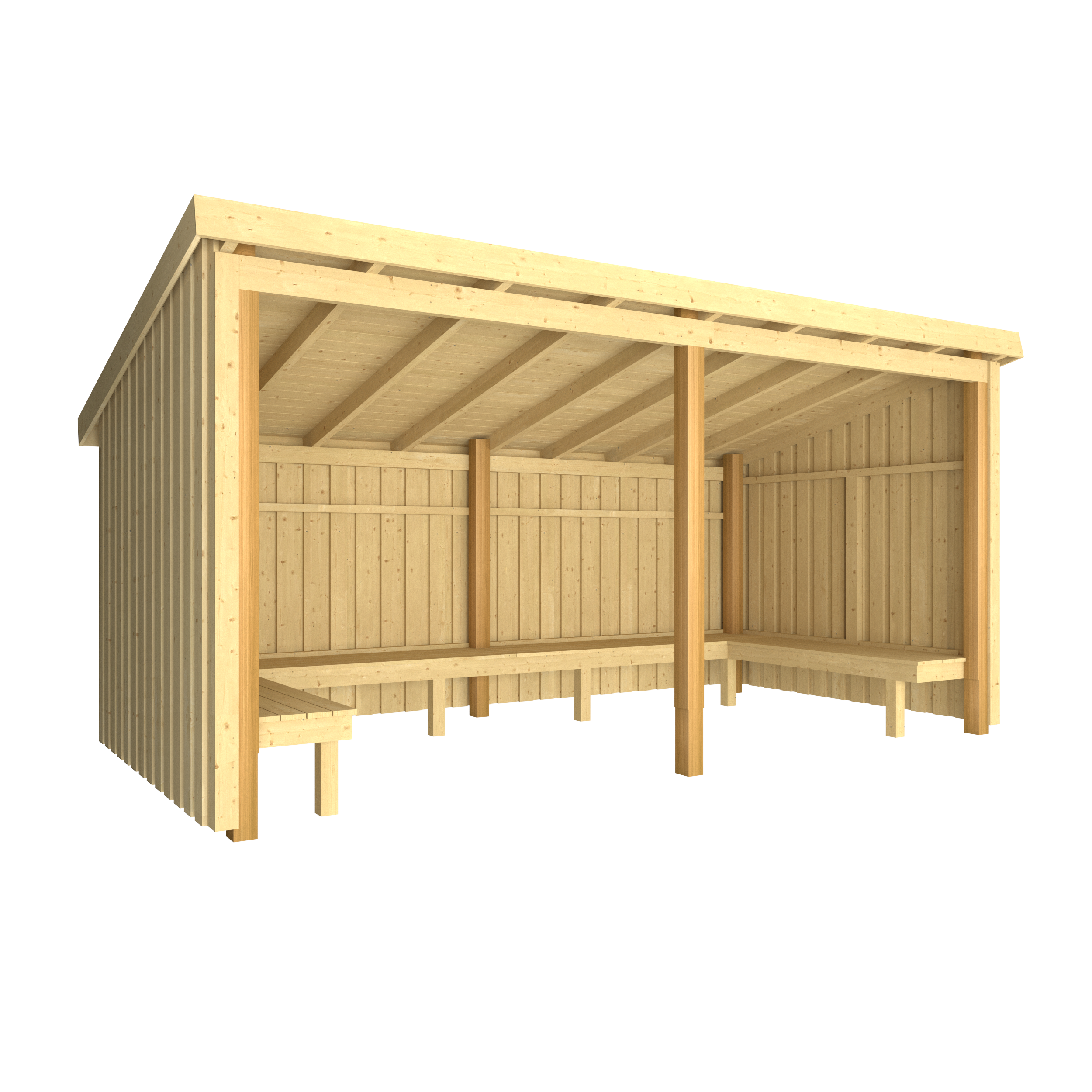 Plus Nordic Bålhytte 9,5 m² - Type 1A