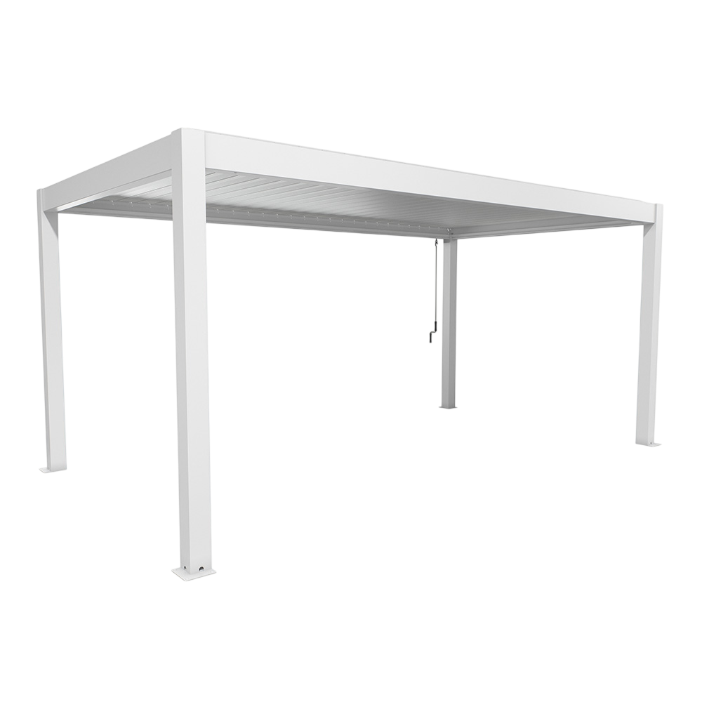 Biohort Str. 5,5×3 Pergola i hvid/sølv metallic