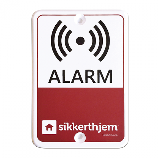 SikkertHjem Udendørs alarmmærke